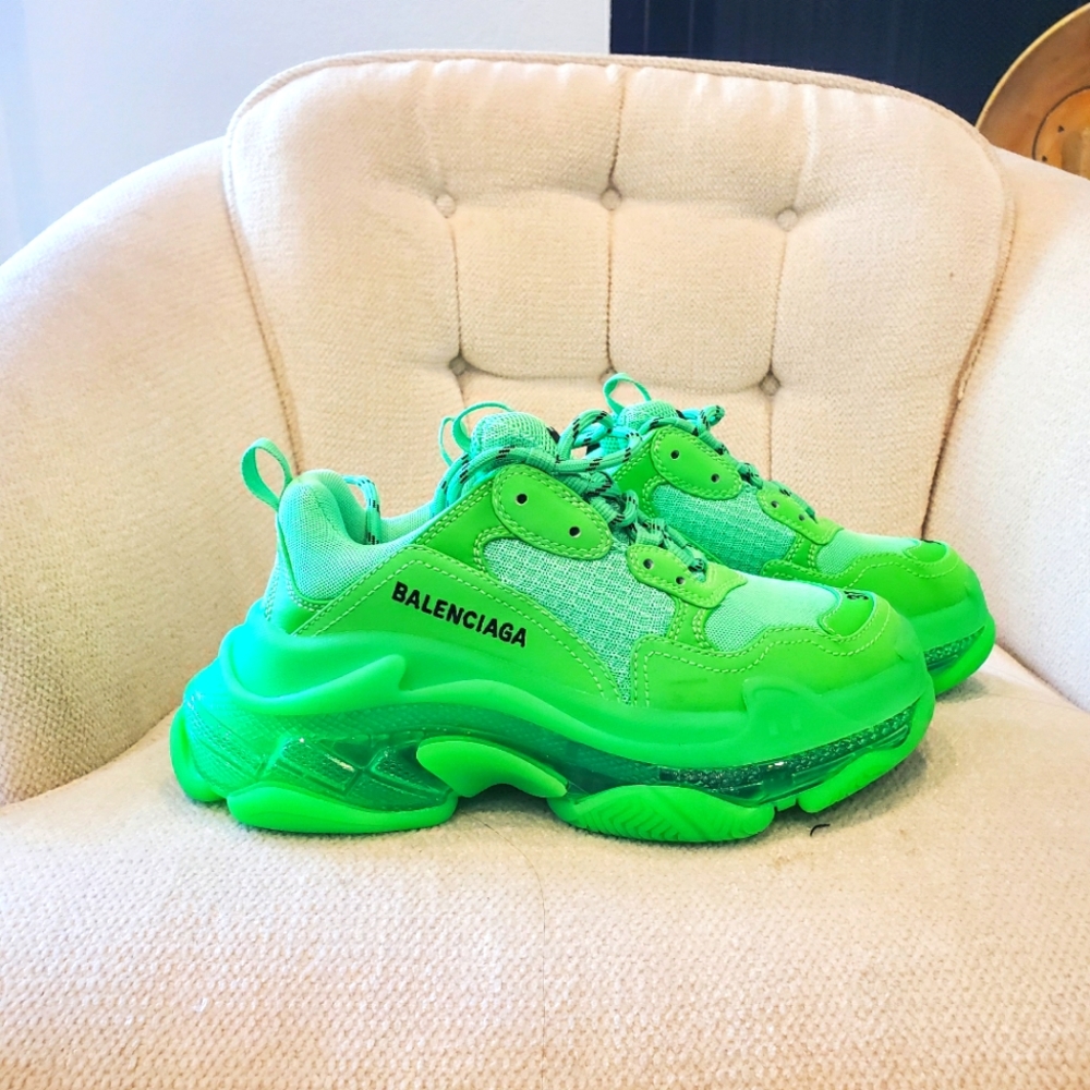 Balenciaga Triple S neon